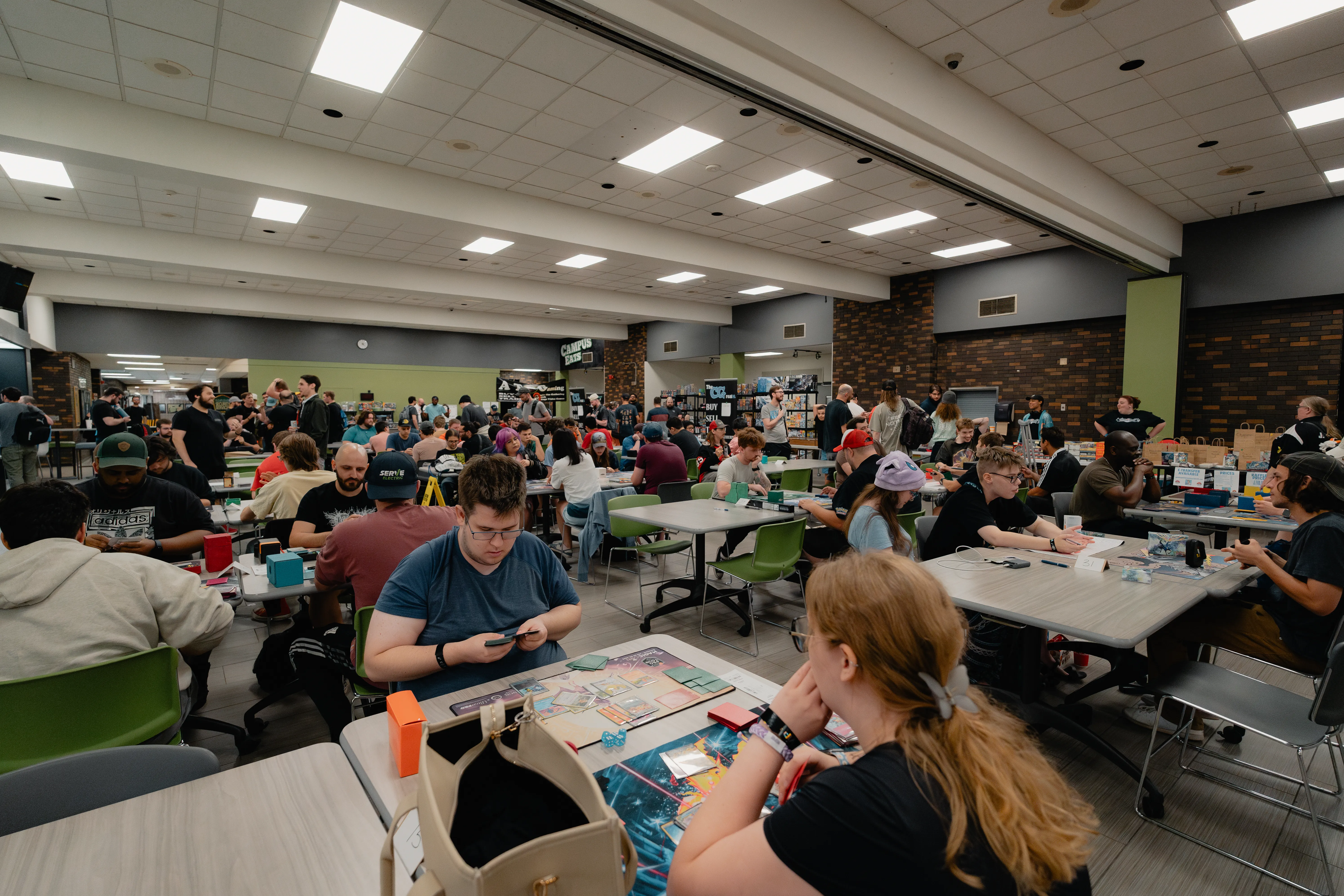 packed board game tables
